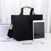 1 peça Bolsa da Mamãe na Moda, Bolsa de Ombro de Lona de Grande Capacidade, Bolsa Transversal para Fraldas para Itens Essenciais do Bebê