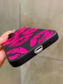 唇印柔软 TPU 手机壳带蝴蝶链，防震保护套适用于 15 XR/7/8、 15 Pro Max/12 Pro Max/13 Pro Max/14 Pro Max、13、14、11、12、14、P11、P12、XS、XR、7/8P、7/8G、ES2、A13 4G、A22、A21S、A51 4G、A52、S22 Ultra、A33 5G、Redmi 10、Redmi Note 11 4G、Redmi 11 Lite、A53、A14、A23、S23 Ultra、S24、A14、A15、S23、A73、Redmi - 彩色 - 查看 3