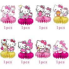 8 件生日派对、桌面装饰、餐桌派对蜂窝布置、圣诞派对装饰， - 彩色 - 查看 6