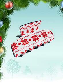 1 kẹp tóc hình ông già Noel, cây thông, nai sừng tấm, chuông, bông tuyết, làm quà tặng Giáng sinh - in giáng sinh - Xem 6