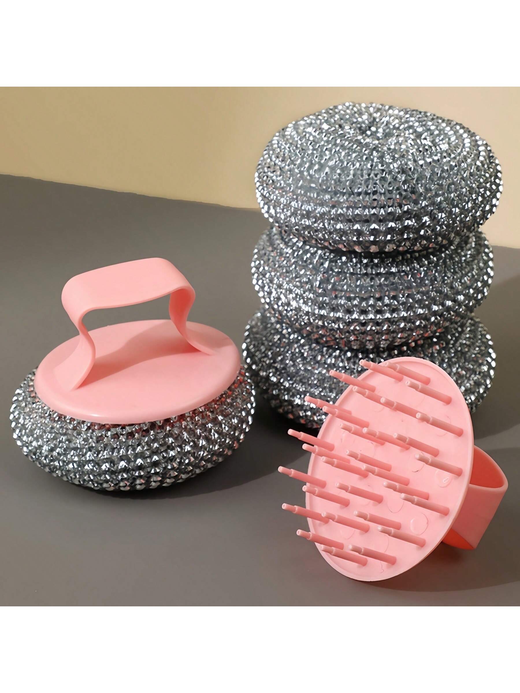 سطادات غسل الصوف 6 قطع – حصائر غسل مرنة لتنظيف الأ...