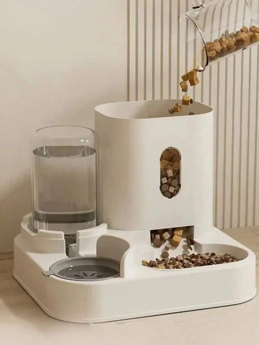 Automatic Cat Feeding Water Feeder Dog Bowl Cat Basin New ThreeInOne