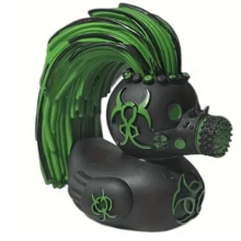 Bộ dụng cụ làm vịt bằng nhựa Gothic Punk Duck, Quà tặng và đồ sưu tầm Gothic độc đáo, Quà tặng Gothic Dark Satanic Duck, Đồ chơi tắm sưu tầm vui nhộn, Tượng vịt sưu tầm Quà tặng Gothic Trang trí nhà cửa, Tượng vịt Satanic Dark trang trí mới lạ bằng cao su Vinyl để bàn Trang trí Halloween tại nhà (Vịt Satan) - Nhiều màu - Xem 10