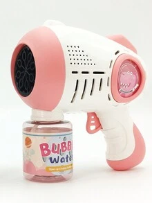 随机颜色 1套塑料泡泡机手持自动小恐龙泡泡枪电动礼品玩具、生日礼物、户外派对（不包括AA电池和泡泡液）/部分配件、文字和图案随机 - 彩色 - 查看 16