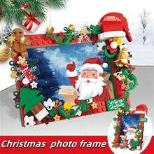 Đồ trang trí Giáng sinh theo chủ đề Giáng sinh sáng tạo: 1 khung ảnh khối xây dựng Giáng sinh, Bộ lắp ráp khối Giáng sinh, Ghi lại khoảnh khắc ngày lễ, Nhiều yếu tố Giáng sinh, Tạo niềm vui lễ hội, Khung kỷ niệm quý giá, Quà tặng ngày lễ tùy chỉnh cho thanh thiếu niên và người lớn, Quà tặng Giáng sinh/ngày lễ (Màu ngẫu nhiên) - Nhiều màu - Xem 6