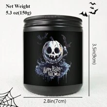 1pc Halloween Decoration Lavender Scented Candle Perfect Gift For Women Men Friends Fall Winter October Cute Dude Pumpkin Orange Party Decor Accessories Scary House Decorative Set Essential Must Have White Elephant Dirty Santa Unique Present
