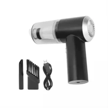 大功率无绳手持迷你吸尘器，便携式汽车清洁器 - 黑色 - 查看 8