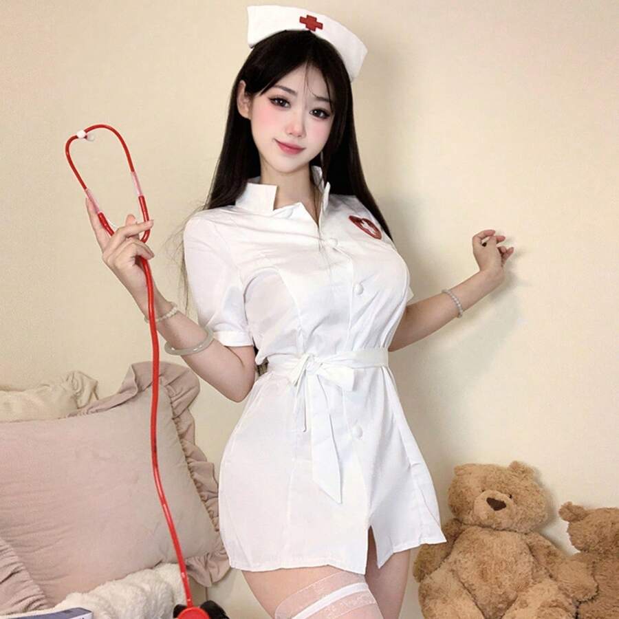 Bộ đồ lót y tá gợi cảm, bộ đồng phục cosplay nhập vai quyến rũ - Nhiều màu - Xem 1