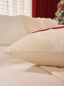 1 vỏ gối hình bánh quy gừng, vỏ gối trang trí Giáng sinh, lông cừu mềm, thêu nhung, dùng để trang trí phòng khách, vỏ gối sofa, trang trí nhà bếp, trang trí bộ đồ giường, quà tặng Giáng sinh - Đỏ - Xem 6