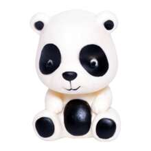Panda Soft Animal Toy For Babies, Teether Bath, Soft And Cuddly - 黑與白 - 查看 2