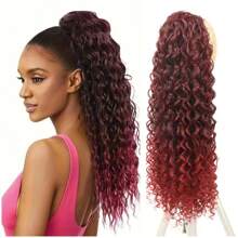 OPEN CURLY PONYTAIL 70cm OLGA FASHION CLASSIC - Burgundy - View 1