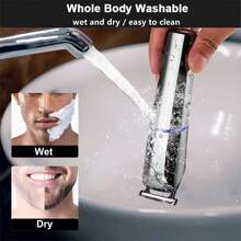 11 In 1 Multi-Functional Grooming USB Rechargeable Electric Shaver Hair Clipper Trimmer - Silver - View 6