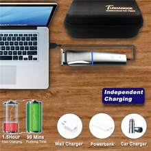 11 In 1 Multi-Functional Grooming USB Rechargeable Electric Shaver Hair Clipper Trimmer - Silver - View 7