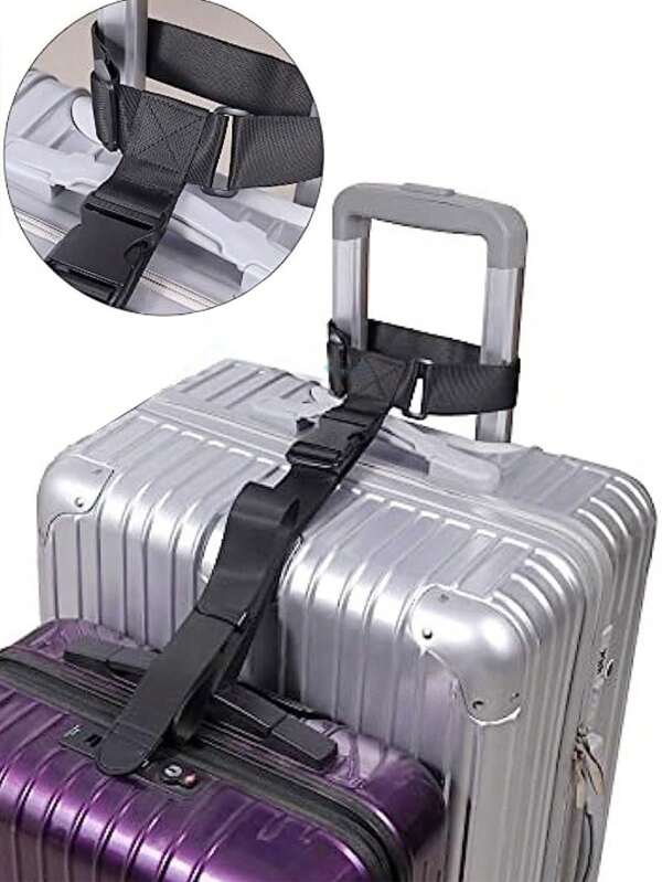 Luggage Connector Straps Add A Bag Suitcase Strap Belt Luggage Clip Link Travel Essentials Travel Must Haves Vacation Essentials Back To School Luggage Accessories Bag For School School Accessories School Stuff