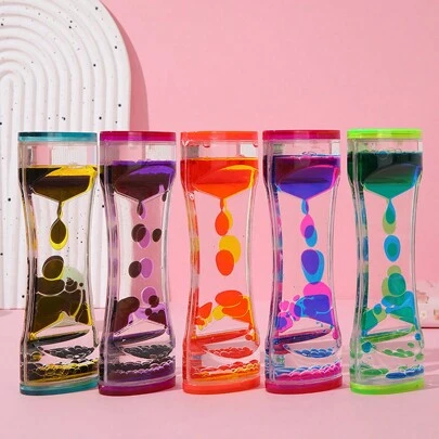 1pc Dynamic Dual-Color Liquid Timer, Stress Relief Desk Decor Display Gift