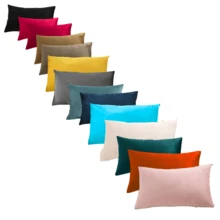 Kit 4 Rectangular Suede Cushion Covers Decoration 50cmX30cm - 查看 7