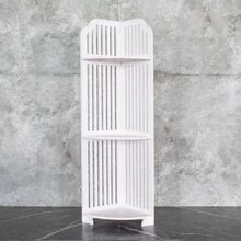 Mensola a 3 ripiani per angolo da bagno, caddy per doccia, portaoggetti, scaffale, unità organizzativa, colore bianco, per casa e bagno, accessorio bagno estivo