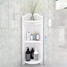 Mensola a 3 ripiani per angolo da bagno, caddy per doccia, portaoggetti, scaffale, unità organizzativa, colore bianco, per casa e bagno, accessorio bagno estivo