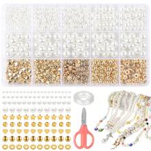 890pcs Bracelet, Necklace, Hair Accessories, Charm DIY Pearl Jewelry Making Kit, Adult Craft Beading Supplies, Birthday Party, Valentine's Day, Christmas Gift