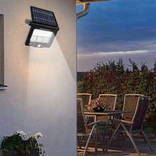 1 件装 LED 太阳能灯运动传感器遥控防水壁灯适用于户外庭院街道车库花园灯 - 黑色 - 查看 9