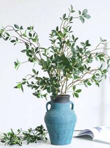 1PC/2PCS/3PCS/4PCS 73cm Artificial Eucalyptus Leaves, Fake Plant Eucalyptus Stem With 3 Forks For Christmas Green Plants, Home Wedding Table Center Decor, Faux Flower Stem Farmhouse Home Decor Fall Decoration, Spring Decor,Home Vase Thanksgiving Table Centerpieces Harvest Festival Decoration Christmas Decorations Room Decor