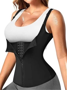 Waist Trainer For Women Corset Shapewear With Zipper Neoprene Women's Waist Cincher Tank Top With Adjustable Straps