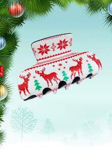 1 kẹp tóc hình ông già Noel, cây thông, nai sừng tấm, chuông, bông tuyết, làm quà tặng Giáng sinh - in giáng sinh - Xem 5