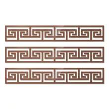 12入組20cm x 5cm / 7.87英寸 x 1.96英寸現代幾何鏡貼紙組合，時尚牆壁裝飾自粘亞克力腰線鏡貼紙，適用於客廳，臥室和浴室的可拆式易安裝家居裝飾 - 彩色 - 查看 17