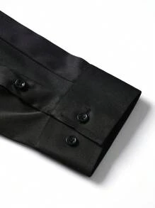 1pc Men's Casual Business Long Sleeve Shirt , Regular Fit Wrinkle-Free, Suitable For Business, Commute, Casual Gatherings, Dates , Great Gift For Boyfriends, Husbands, Fall