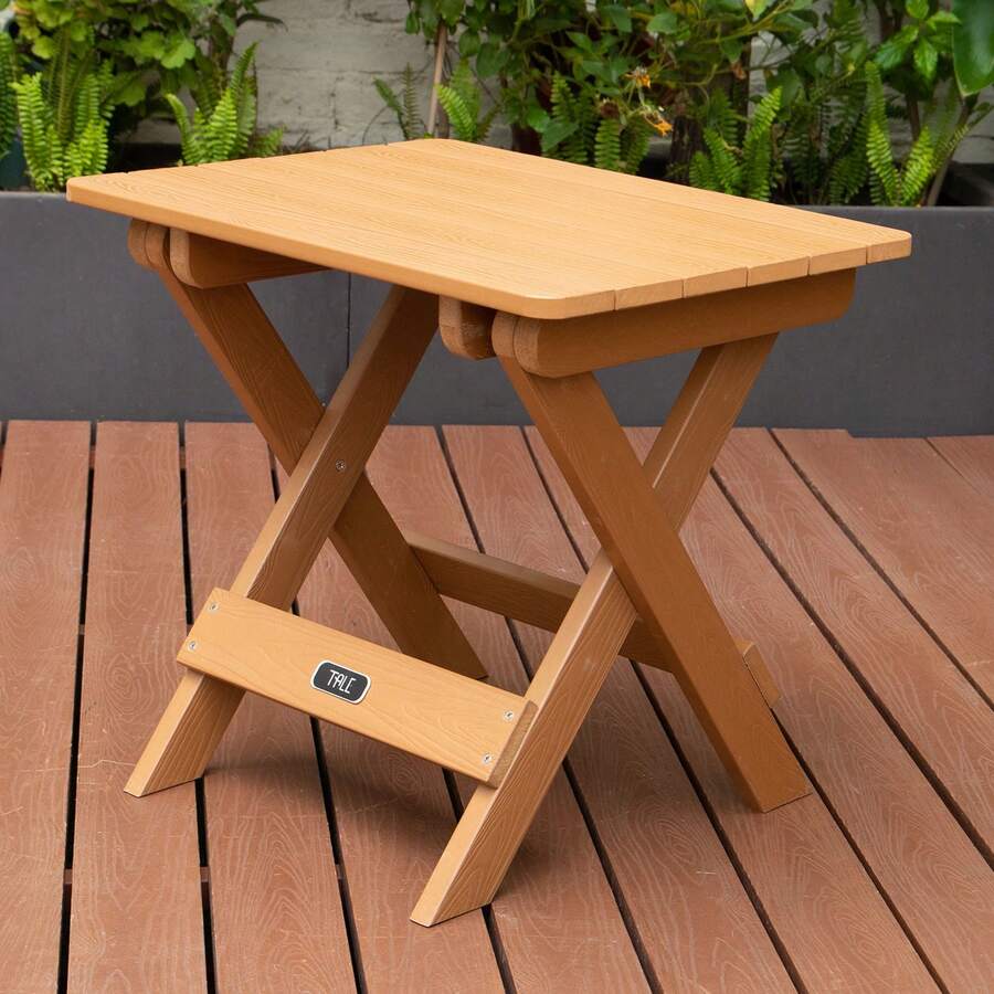 Portable Folding Side Table Square AllWeather And FadeResistant