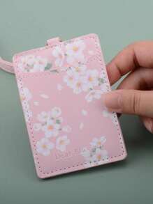1 Pezzo Porta Card Rosa Con Lanyard, Carino Articolo Per Ufficio Scolastico Per Id Studente, Abbonamento Autobus, Badge Di Lavoro, Custodia Estetica Per Card