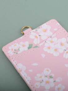 1 Pezzo Porta Card Rosa Con Lanyard, Carino Articolo Per Ufficio Scolastico Per Id Studente, Abbonamento Autobus, Badge Di Lavoro, Custodia Estetica Per Card