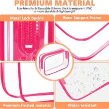 2 pièces de sacs de toilette mode et simples pour hommes et femmes, pochettes cosmétiques transparentes et imperméables de taille quart pour les voyages, convenant aux deux sexes, pouvant être emportées en avion et données comme fournitures scolaires, produits de vacances, sacs de plage, sacs de bain, sacs de voyage essentiels pour les dortoirs de jeunes filles