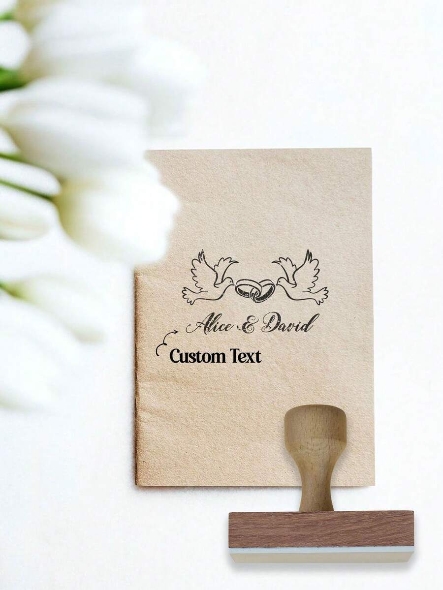 Con dấu gỗ tùy chỉnh có hộp quà tặng, con dấu kỷ niệm ngày cưới, con dấu tấm sách tùy chỉnh, con dấu địa chỉ, quà tặng tốt nhất cho ngày lễ
