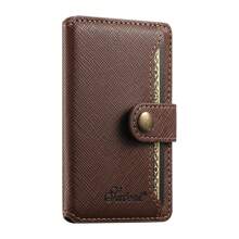 Suteni Holder SUTENI Compatible With MagSafe Magnetic Wireless Charging Mobile Phone Case Frosted Feel PU Leather 2-In-1 Magnetic Mobile Phone Case Men's Wallet Case Compatible With Iphone 16 Pro Max 15 Plus 14 13 12