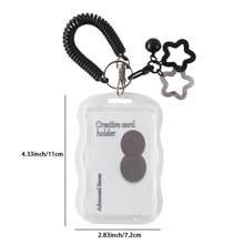 Acrylic Photocard Holder Keychain Photo Card Holders 3 Inch ID Badge Holder Bus Card Credit ID Bank Card Holder - Multicolor - View 2