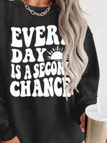 Women's Casual Crewneck Sweatshirts Spring Fall Clothes Loose Long Sleeve Lightweight Pullover Shirts Tops