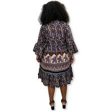 Maia  Short Dress Long Flare Sleeve Printed 8074G - 列印5 - 查看 2