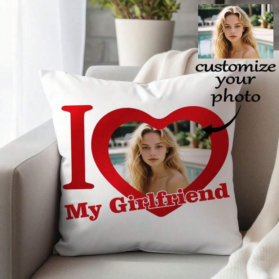 1PC Custom Pillowcase, DIY Custom Pillowcase For Home Decoration, Wedding Gift, Birthday Gift, Anniversary Gift, Pet, Baby's First Year Printed Pillowcase - Multicolor - View 1