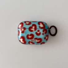 Blue Leopard Print Minimalist Translucent Earphone Case Compatible With Apple Pro3/ Pro2/ Pro/ 4/ 3/ 2
