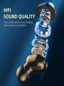 真正無綫立體聲無綫5.3入耳式低延遲耳機帶電池展示,麥克風,重低音適用於遊戲 - 粉色 - 查看 2