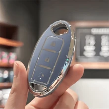 1 套 TPU 钥匙扣盖，适用于日产 Murano 配件，钥匙包带钥匙链，适用于 Rogue Armada Pathfinder Versa 智能钥匙 3 键 - 彩色 - 查看 12