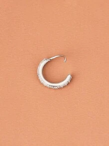 1pc Fashionable Micro Inlaid Super Sparkling Nose Ring For Women