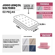Jogo de Cama 400 fios Com Elástico Padrão Hotel Todos os Tamanhos - Azul bebê - Visão 6