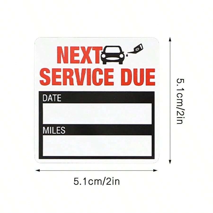120PCS Oil Change Stickers Service Due Static Cling Sticker,2 X 2