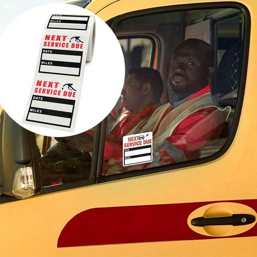 120PCS Oil Change Stickers Service Due Static Cling Sticker,2 X 2