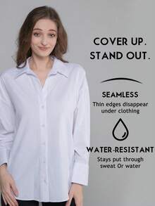 10 件装防水乳贴，隐形乳贴，薄且可重复使用，提升和增强小胸部，适合婚纱 - 杏色 - 查看 10