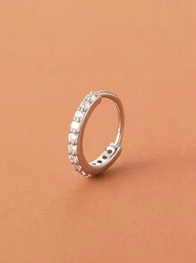 1pc Fashionable Micro Inlaid Super Sparkling Nose Ring For Women