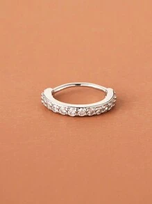 1pc Fashionable Micro Inlaid Super Sparkling Nose Ring For Women