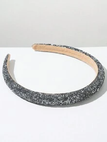 2 件/套韩式闪亮星星装饰发箍，简约优雅发带，百搭发饰，适合女士和女孩日常佩戴 - 灰色白色 - 查看 6